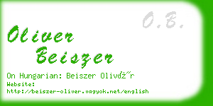 oliver beiszer business card